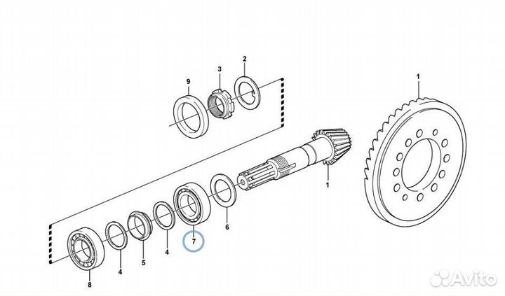CA0027395 Подшипник главной пары хвостовика