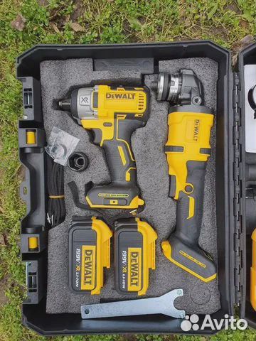 Набор гайковёрт+болгарка аккумуляторная Dewalt