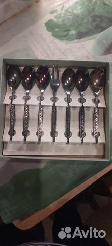 Набор кофейных ложечек и вилочка для лимона