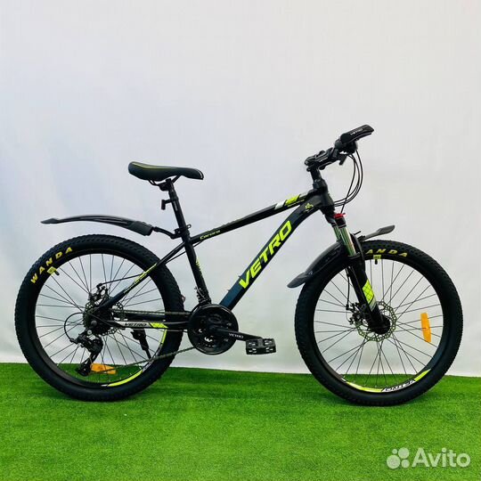 Велосипед горный vetro V24 2024 черный-зеленый