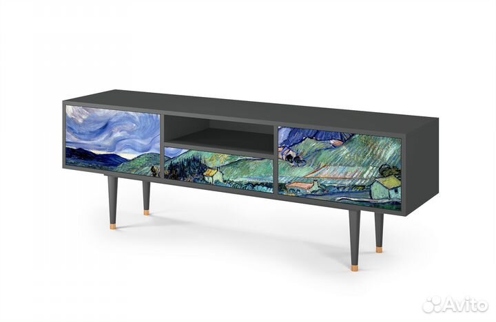 Тв-тумба T6 - Антрацит - Landscape from Saint-Rémy