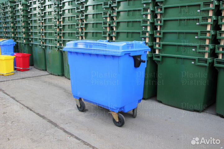 Пластиковый евроконтейнер для мусора 660л Ч6949