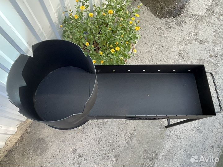 Мангал с печью под казан 12 л Крым