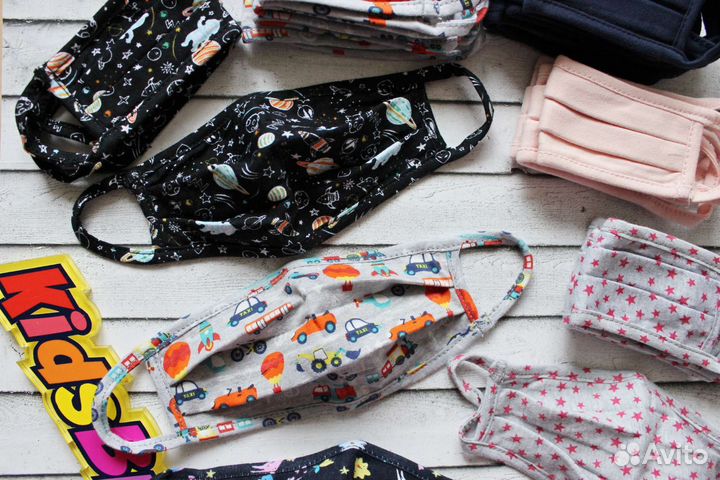 Защитные маски на детей 0+ F&F UK из хлопка