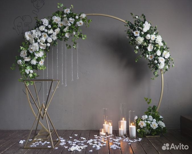 Готовый декор зала на свадьбу