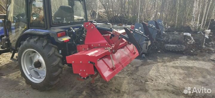 Вспашка земли мини трактором