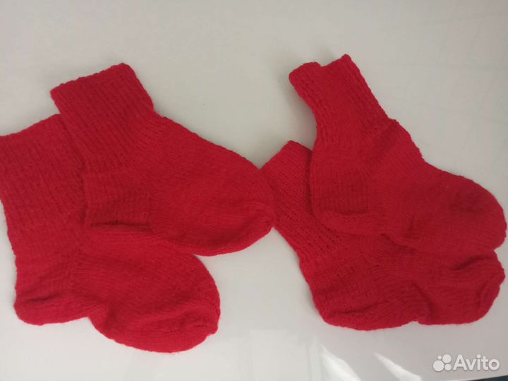 Носки шерстяные ручной вязки детские