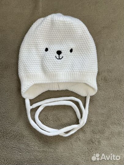 Шапка для новорожденного 36-38 осень-зима