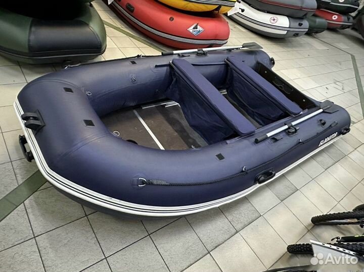 Надувная лодка gladiator C 370 DP синяя