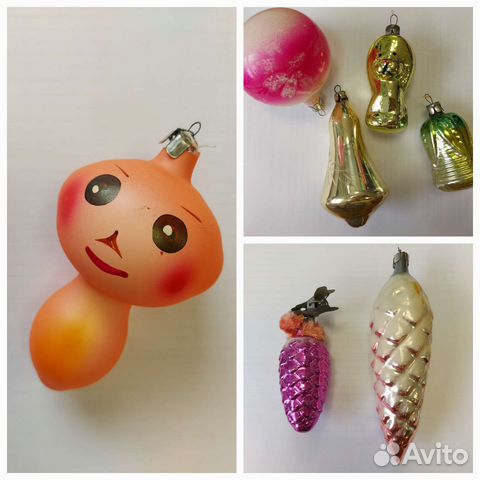 Советские елочные игрушки шишки