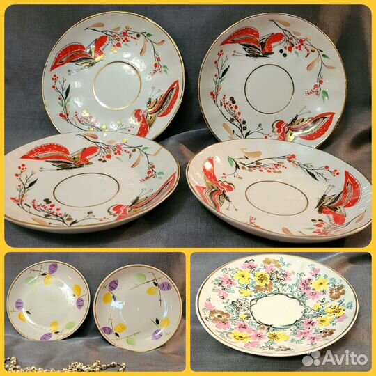 Блюдца от чайных пар СССР