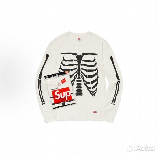 Supreme Week 15 x Hanes x Bones Thermal Crew