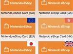 Карты пополнения Nintendo eShop, USD, EUR, GBP PLN