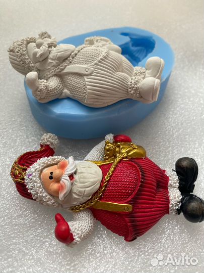 Силиконовый молд Дедушка Мороз или Санта Клаус