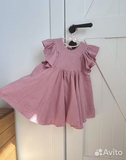 Платье новое для девочки 92 лен хлопок