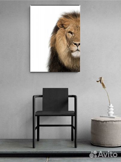 Постеры в рамке Рычащий лев 30x40 см