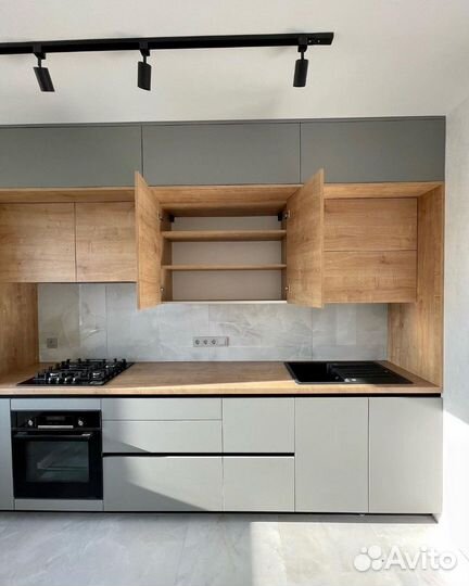 Стильная прямая кухня 