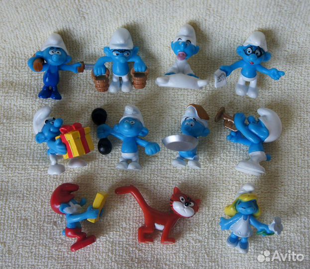 Миниатюры Смурфики из Ленты - 11 штук