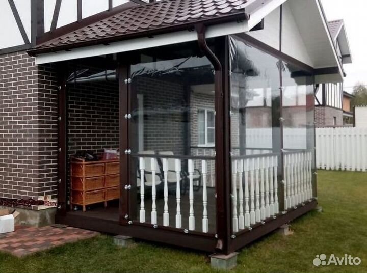 Мягкие окна для беседки, летней веранды