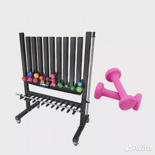 Стойка для виниловых гантелей вертикальная мобиль