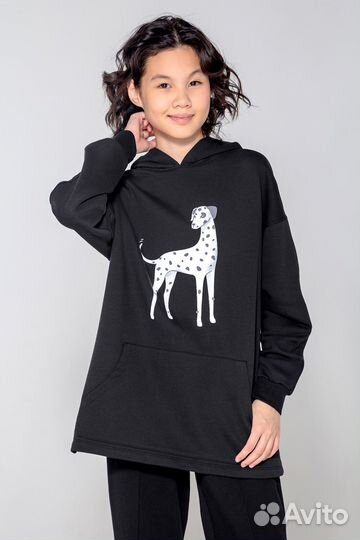 Джемпер для девочки кб 301851 черный к84 (164)