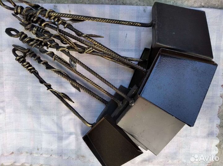 Кочерга, совок, щипцы набор