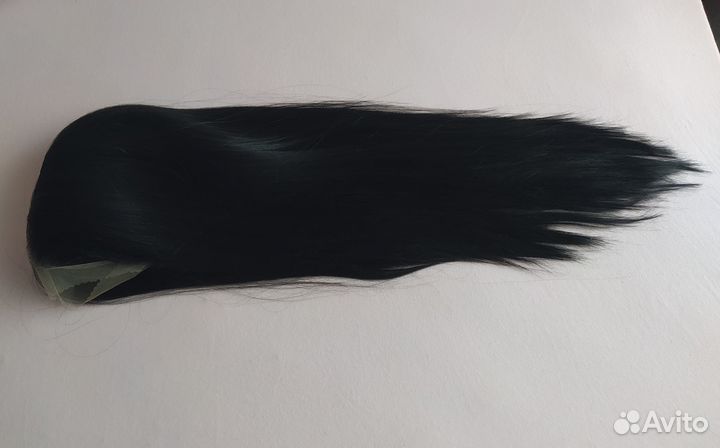 Новый парик черный на сетке lace front 70см