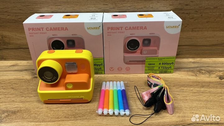 Детский полароид, фотоаппарат моментальная печать