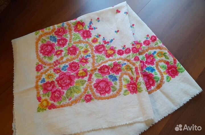 Павлопосадский платок. Тонкая шерсть. СССР