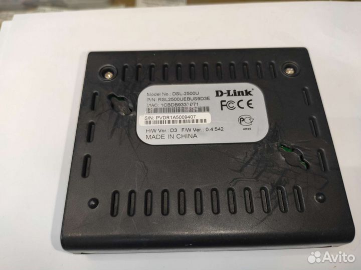 D-Link Модем/Роутер DSL-2500U/BB/D4A adsl2+ (Annex