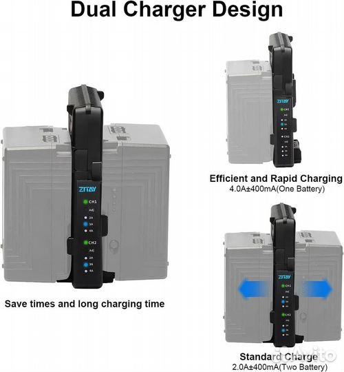 Зарядное устройство zitay для v-mount