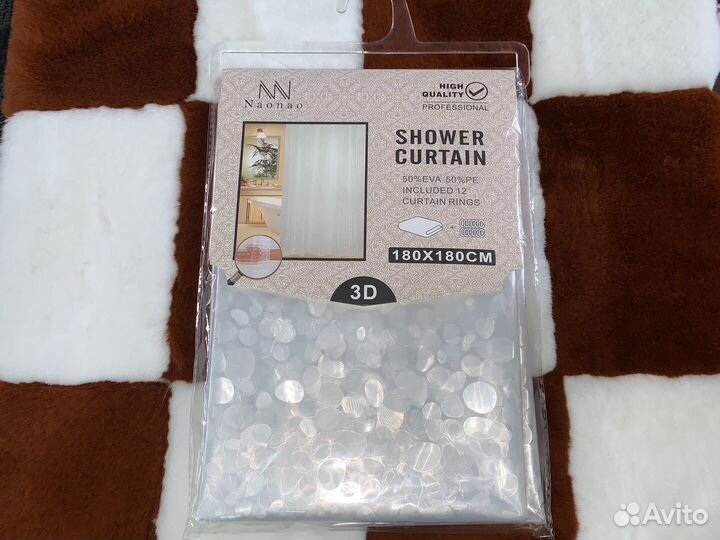 Штора для ванной 3d