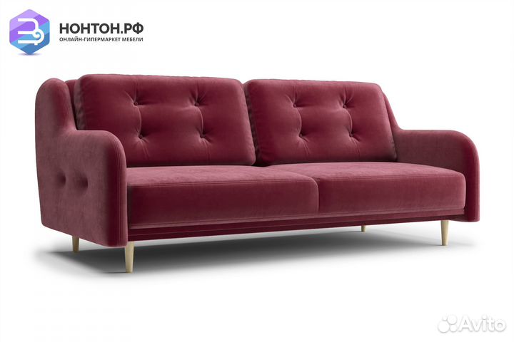 Диван книжка Глосс бордовый