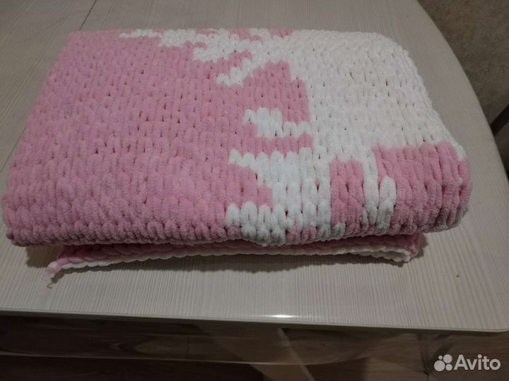 Плед детский вязаный ручная работа