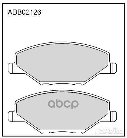 Колодки тормозные дисковые перед ADB02126 A