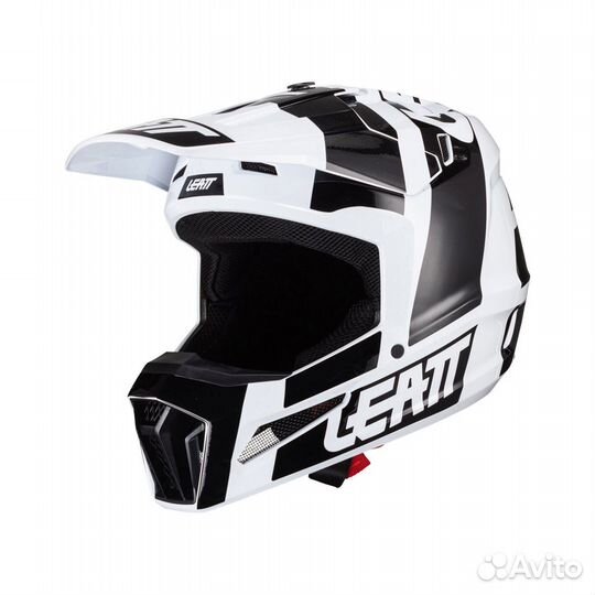 Шлем Leatt Moto 3.5 Helmet Черно Белый 2024 new