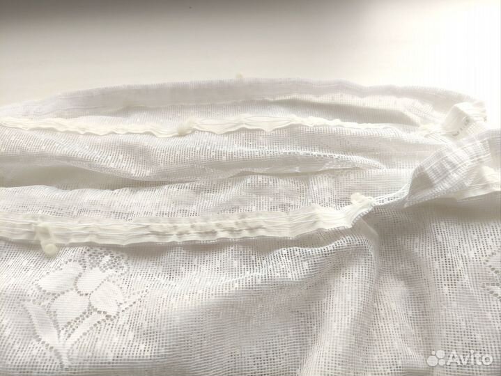 Штора тюль с креплением на очень большое окно