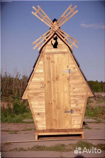 Уличный туалет деревянный С531