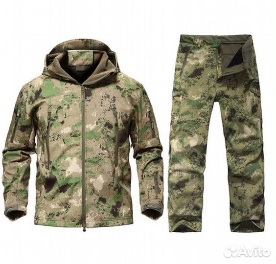 Тактический костюм Softshell, до -10С, цвет Мох