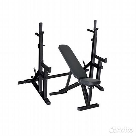 Комплект скамья 350 и стойки жима со страховкой
