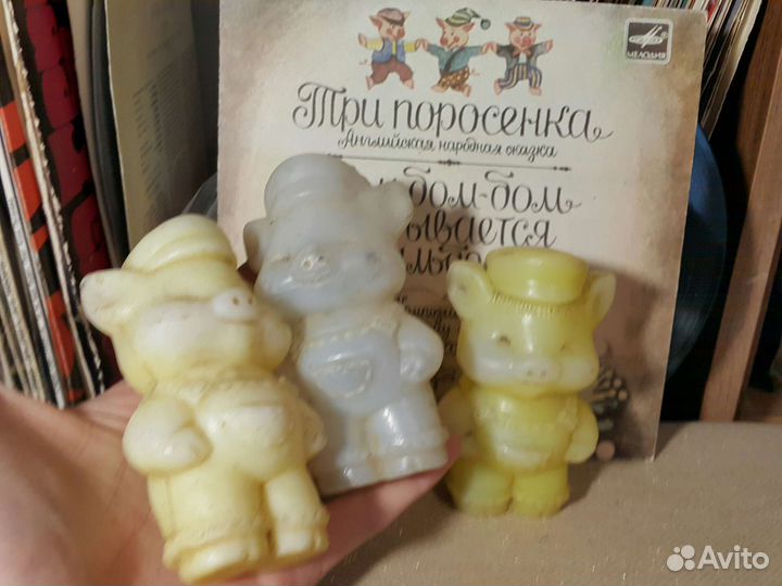 Три поросенка игрушки СССР клеймо