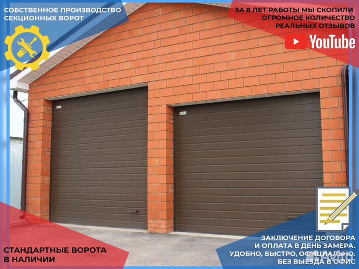 Автоматические секционные гаражные ворота