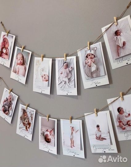 Гирлянда для фото по месяцам