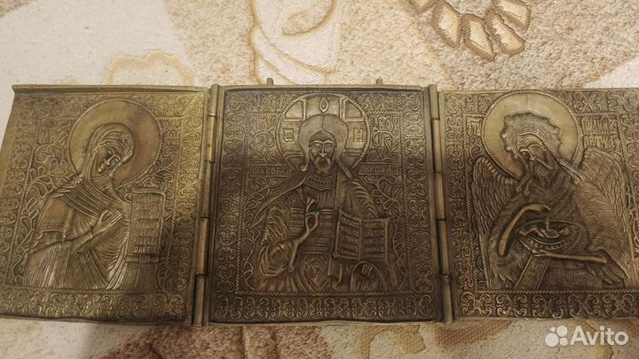 Икона складень деисус 19 век