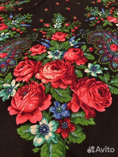 Павлопосадский платок шерсть