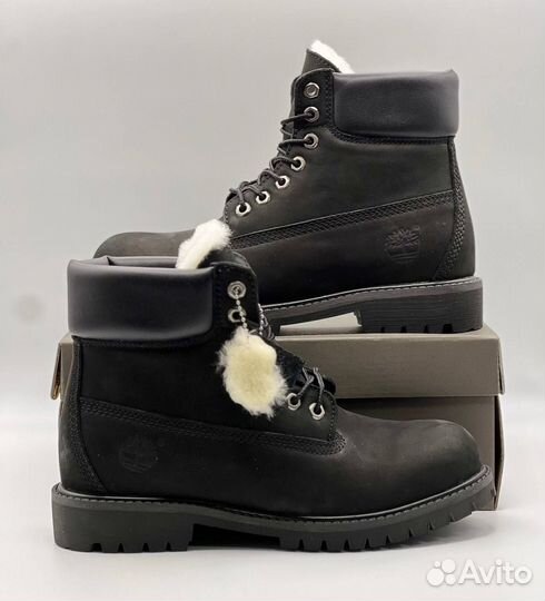 Черные Ботинки Timberland с мехом