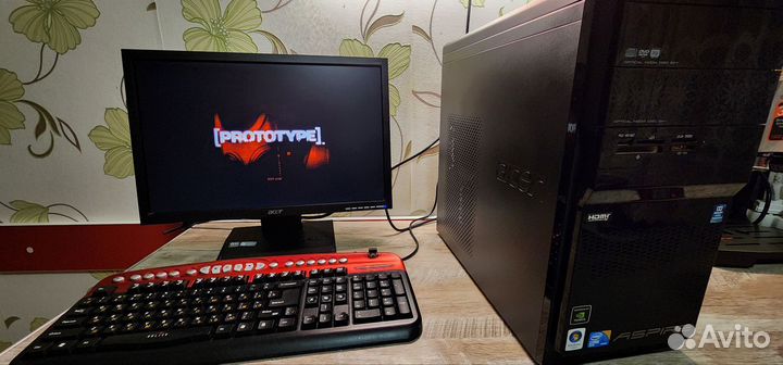 Комплект комп Acer aspire m3800 + монитор + клава