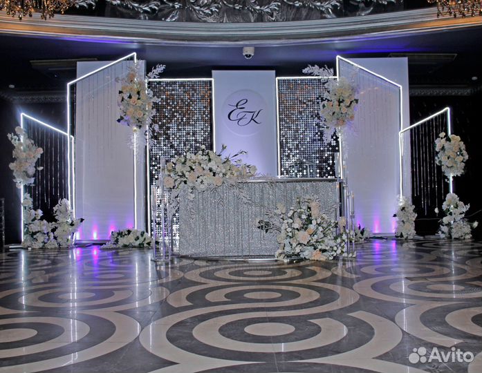 Оформление зала для свадьбы