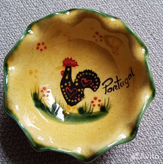 Тарелочка керамика Алькобаса Португалия, новая