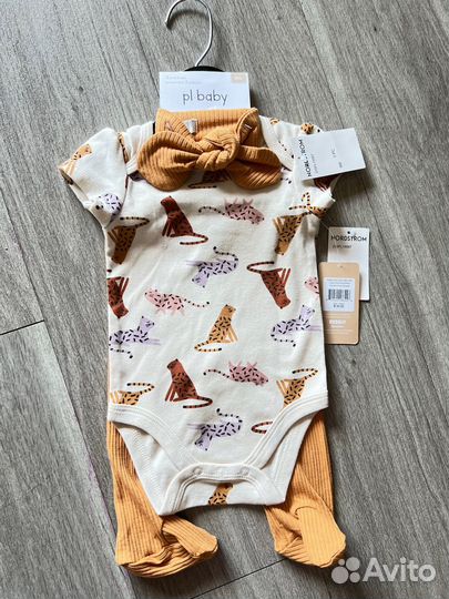 Комплект боди, штанишки и ободок